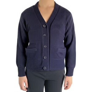 NWT School Apparel Kids Cardigan Size 14 Navy V-Neck Authentic Uniform